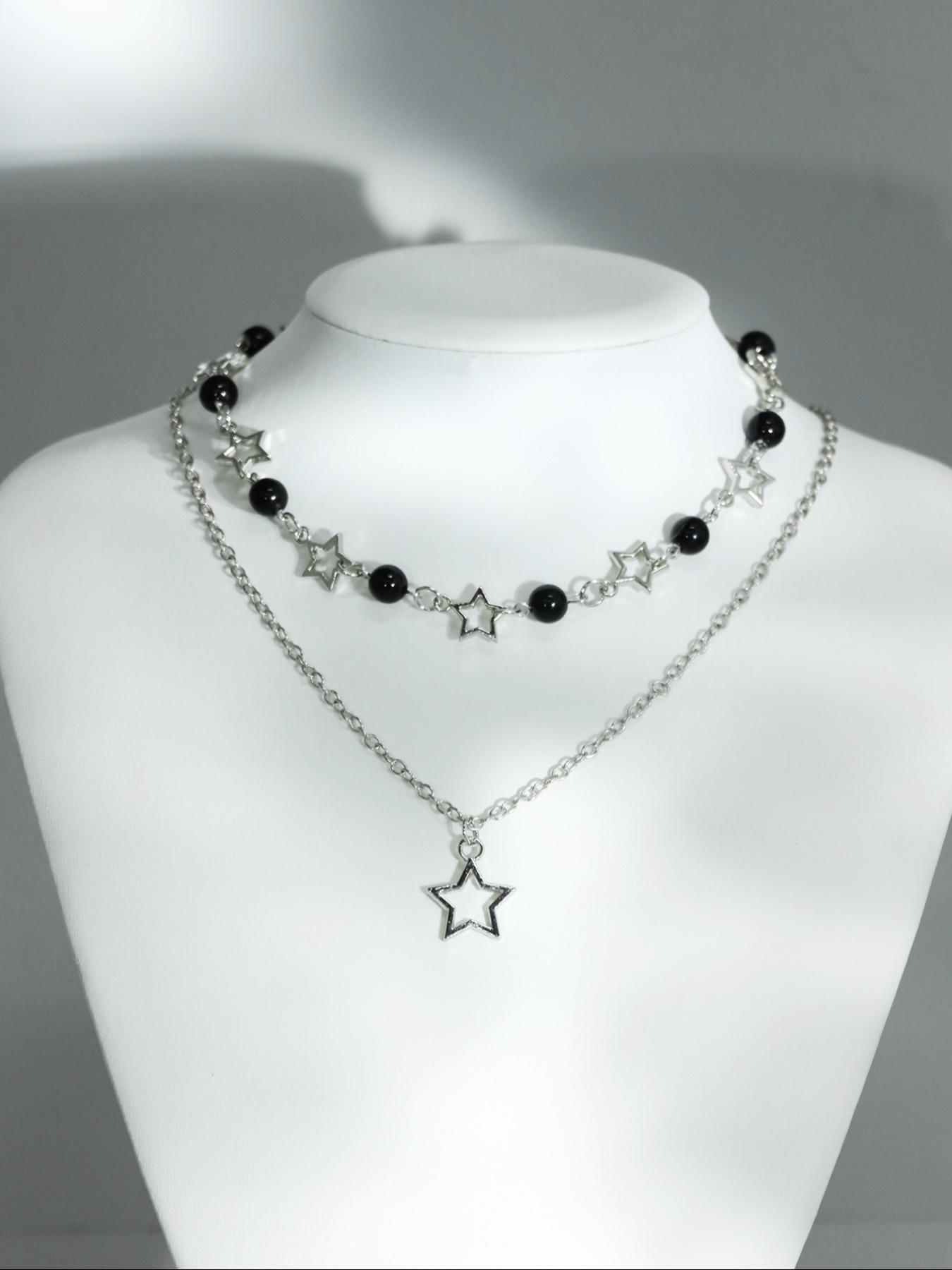 Star & Faux Pearl Decor Pendant, Chains Jewelry, Elegant Beaded Necklace for Party, Daily Decor, Trendy All-match & Exquisite Jewelry for Birthday Gift for Fall 2024, Fashionable Accessory Star & Faux Pearl Decor Pendant, Chains Jewelry, Elegant Beaded Necklace for Party, Daily Decor, Trendy All-match & Exquisite Jewelry for Birthday Gift for Fall 2024, Fashionable Accessory