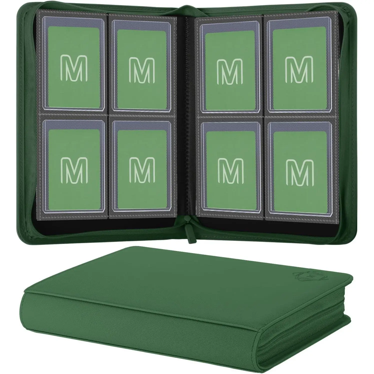 Toploader Binder,4-Pocket Side Load Trading Card Album, Holds 128 Cards with Double-Sided Pockets for MTG, Sports Cards, Top Loader Storage