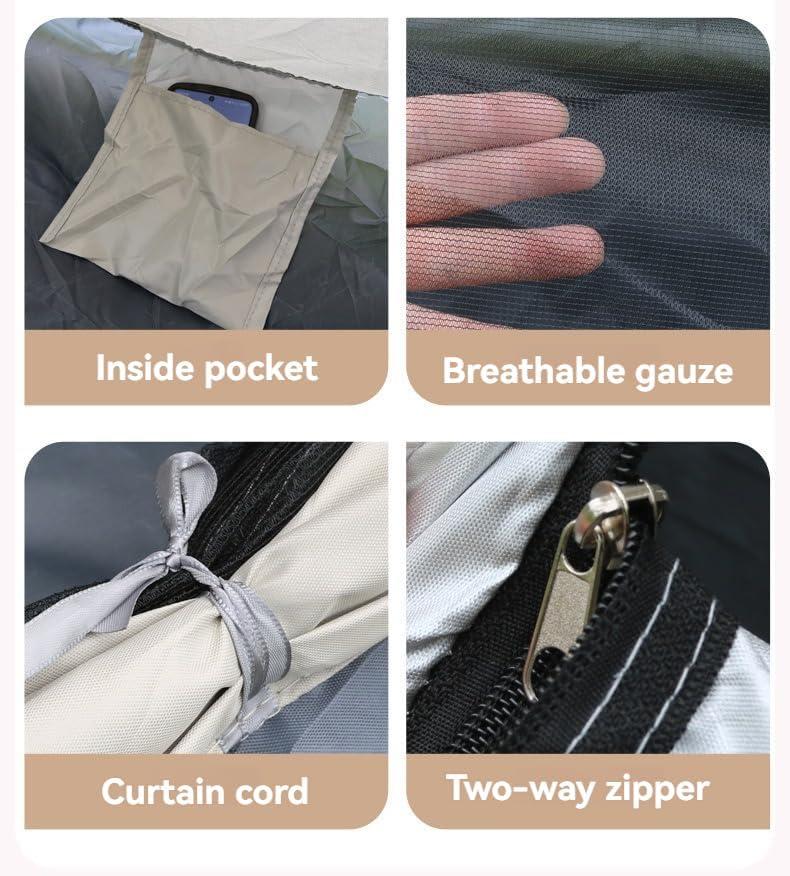 3-4 Person Instant Pop Up Tent - Waterproof Mesh Window 3s Setup for Camping Hiking Backpacking