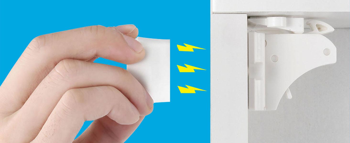 Vmaisi Adhesive Magnetic Cabinet Locks (32 Locks and 4 Keys) Vmaisi Adhesive Magnetic Cabinet Locks (32 Locks and 4 Keys)