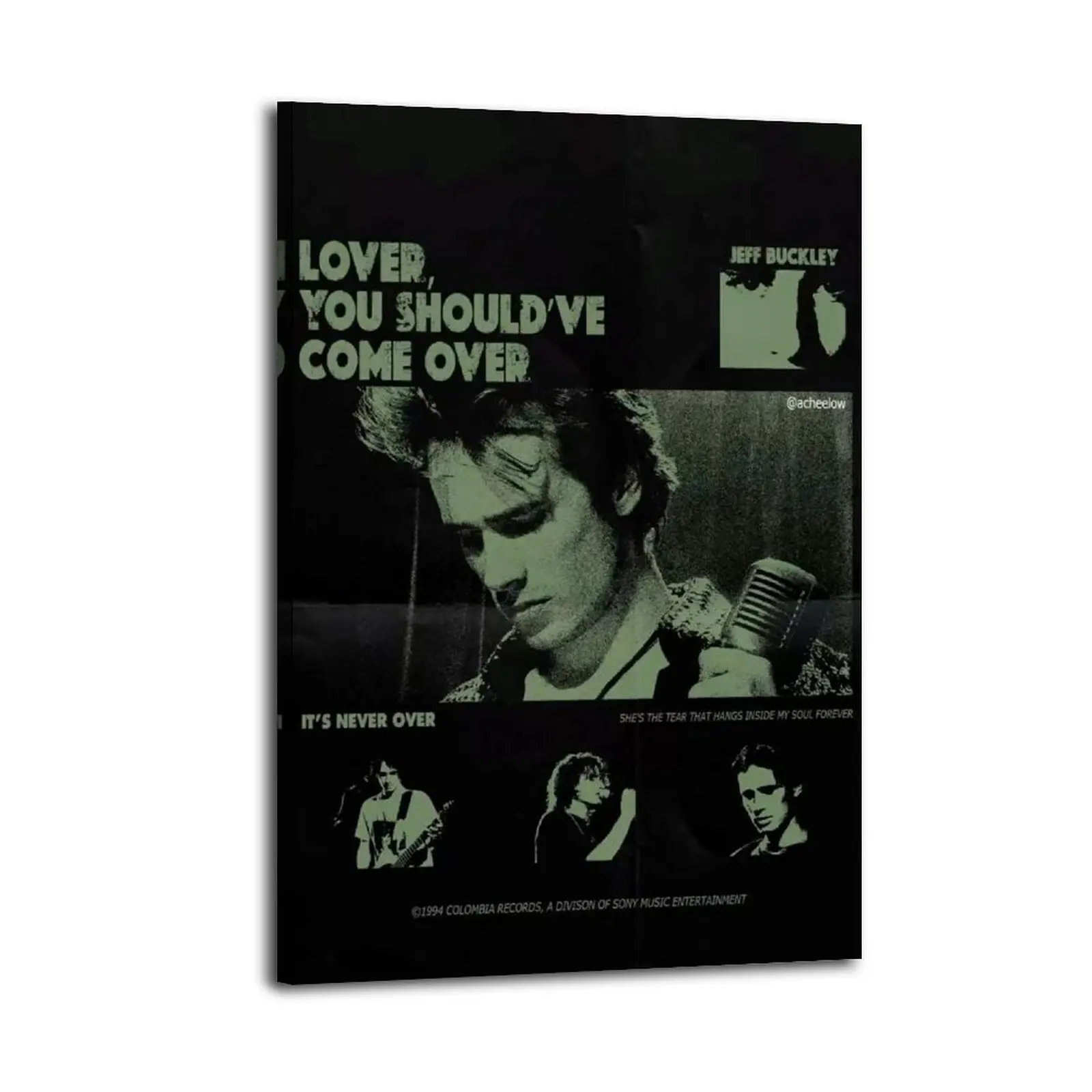 Jeff Buckley Grace Canvas Prints | Bedroom Art | Bathroom Art | Trendy Wall Art | Funky Wall Art