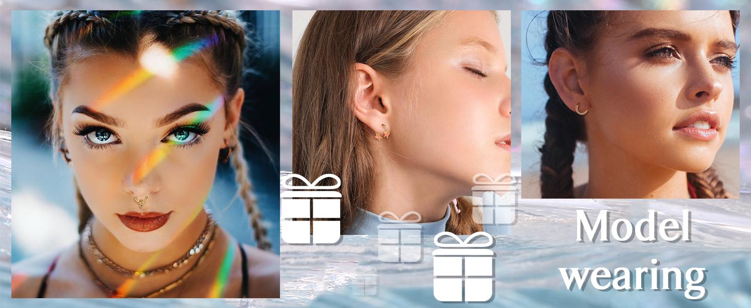 LOYALLOOK 16Pcs 16G Septum Ring Hoop for Women Men Surgical Steel Dangle Septum Jewelry Septum Clicker Horseshoe Nose Rings Hoop Hinged Segment Daith Helix Tragus Cartilage Earrings Piercing Chain Snake Butterfly Spiked Teardrop Opal Glamorous Sparkling LOYALLOOK 16Pcs 16G Septum Ring Hoop for Women Men Surgical Steel Dangle Septum Jewelry Septum Clicker Horseshoe Nose Rings Hoop Hinged Segment Daith Helix Tragus Cartilage Earrings Piercing Chain Snake Butterfly Spiked Teardrop Opal Glamorous Sparkling