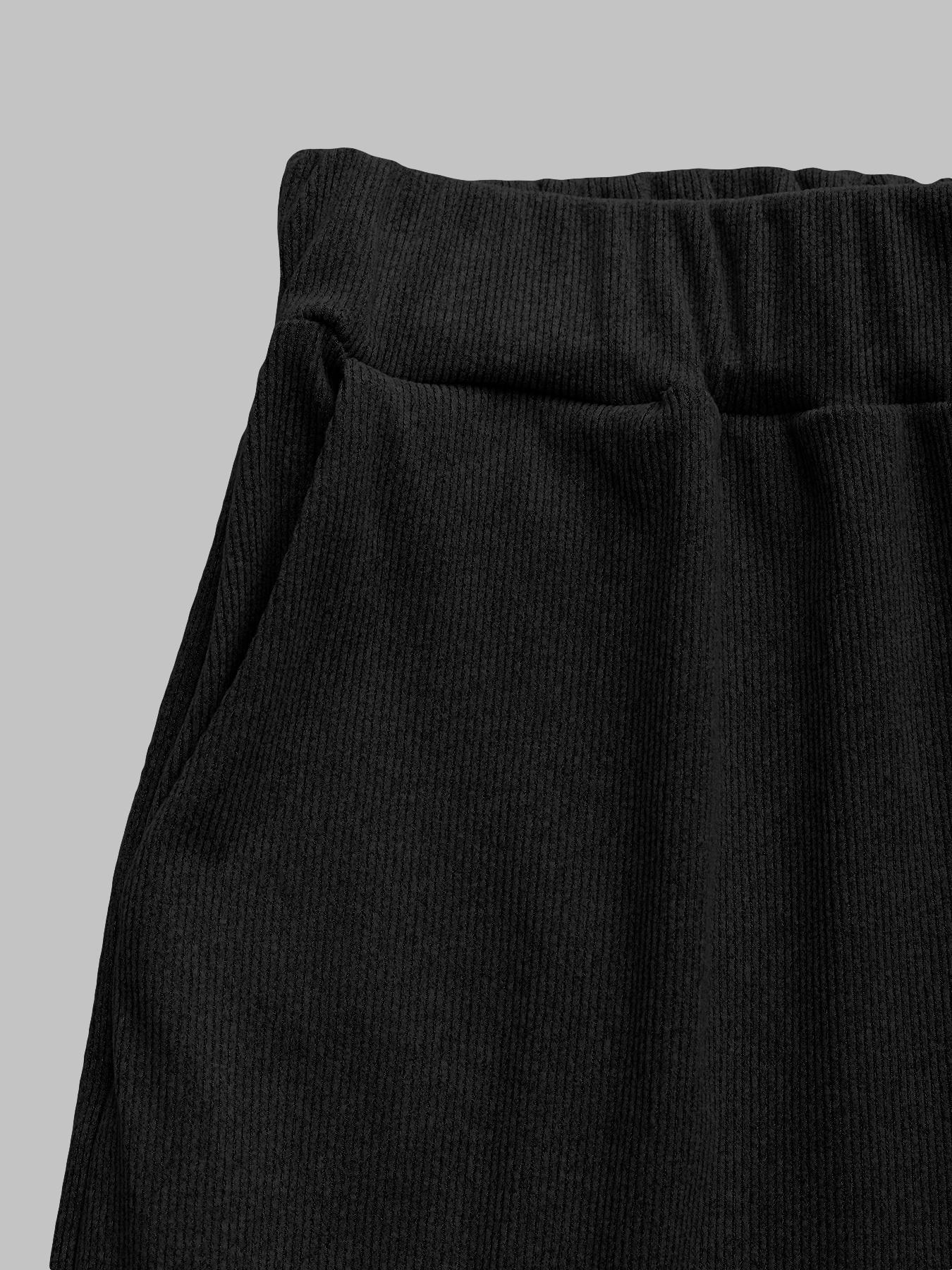 Women's Solid Ribbed Basic Crop Top & Wide Leg Pants Two-piece Set, Casual Fashion Cozy Fitted Top & Trousers for Daily Outdoor Wear, Ladies Clothes for All Seasons,Airport Outfit