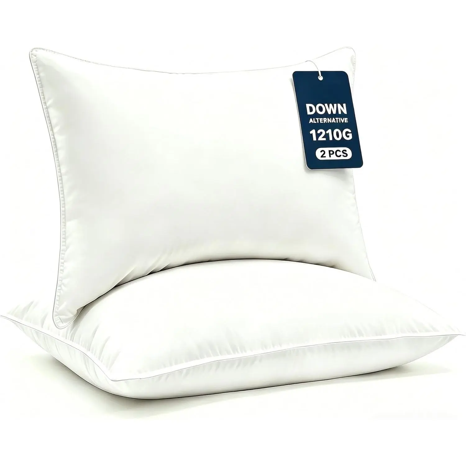 Ultra Soft Pillows Standard Size Set of 2 - Hotel Collection Luxury   Cover Down Alternative Bed Pillow,  Pillows for ,  or Side Sleepers