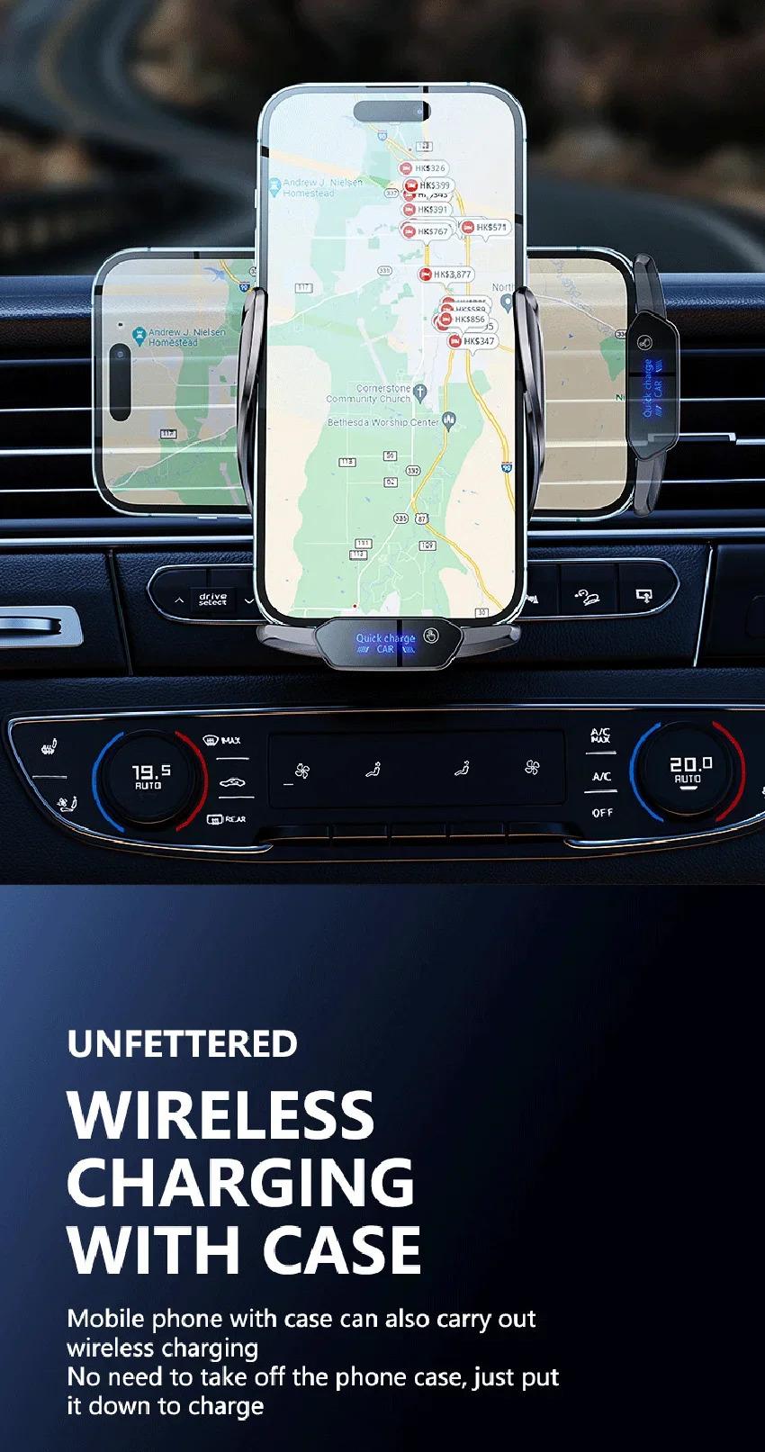 Wireless Charging Smart Rhythm Color Lights with Infrared Sensing, Adjustable Car Phone Holder & Retractable Stand for Music and Car Use magnetic phone holder, Car Wireless Charger, Wireless Fast Charging,summervibes Wireless Charging Smart Rhythm Color Lights with Infrared Sensing, Adjustable Car Phone Holder & Retractable Stand for Music and Car Use magnetic phone holder, Car Wireless Charger, Wireless Fast Charging,summervibes