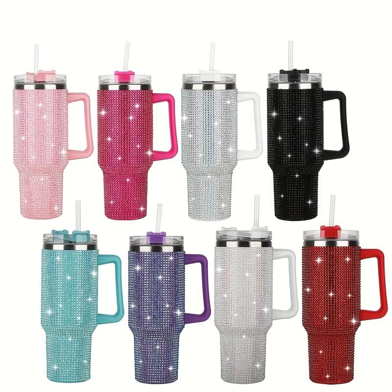 40oz Rhinestone Stainless Steel Insulated Tumbler - Premium Travel Mug for Hot And Cold Drinks - Durable, Reusable, Hand Wash Only, No Electricity Needed, Multipurpose, And Sparkling Diamond Flag Series Design, Birthday Christmas Gifts