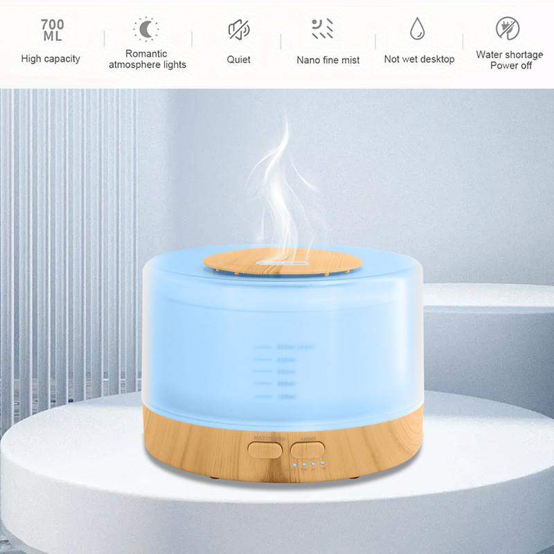 Ultrasonic Smart Diffuser Humidifier - 16.9oz Tank, Timer Modes,  7 Color Lights (Includes 6 Premium Essential Oils) air  purifier essential oil aroma diffuser d is ff user aroma aromatherapy oil Color-Changing