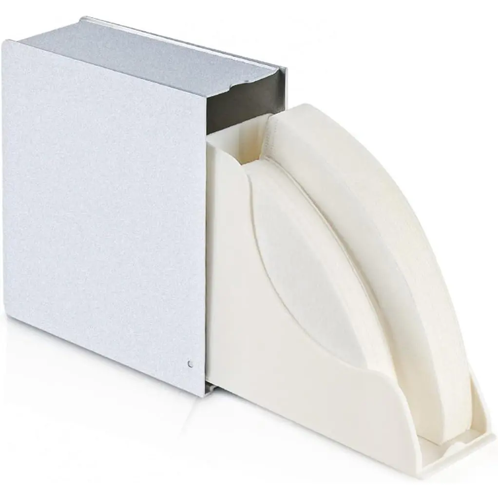 Cone Coffee Filter Holder Storage - Frosted Silver Pour Over Coffee Paper Filter Holders Container Dispenser for Counter for Organize #4#3#2#1 Cone & V60 Coffee Filters