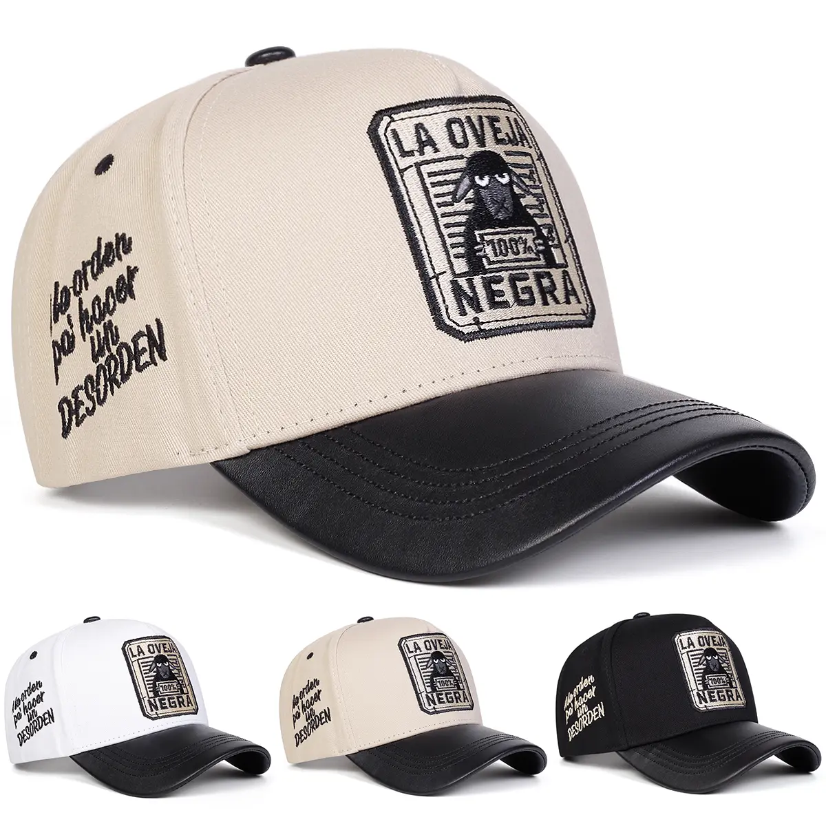 Unisex ''The Black Sheep Graphic Cap | La Oveja Negra ''Embroidered Baseball Cap Trucker Hat Outdoor Adjustable Sunscreen Leisure Hat Spring Autumn Travel Tourism Beach Vacation