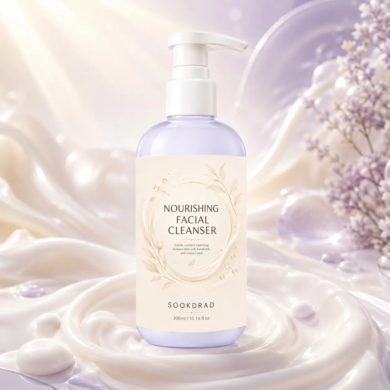 Nourishing Facial Cleanser, gentle comfort cleansing, soften skin, balance skin, moisturize skin, for facial skin, 10.14 fl oz, 300ml