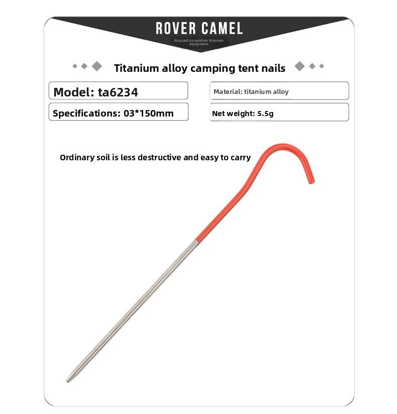 Titanium Tent Pegs Outdoor Camping Ground Nails for Sand & Gravel Terrains Heavy Duty Tent Stakes