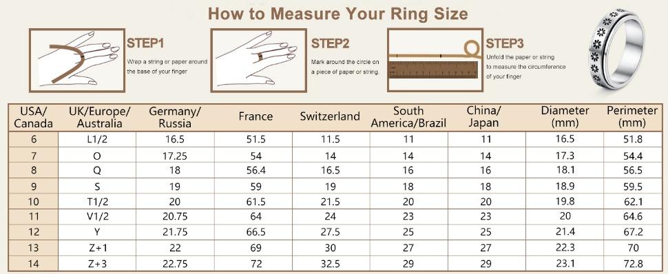 FUNRUN Stainless Steel Fidget Anxiety Ring for Women Men Fidget Spinner Rings Moon Star Celtic Stress Relieving Spinning Ring Wedding Band Rings Set,4-6Pcs