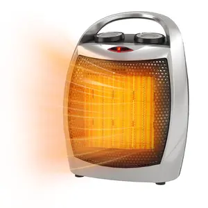 Portable Space Heater for Office Desk Small Electric Heater Fan 1500W PTC Ceramic Quiet Under 45dB Thermostat Desktop Personal Space Heaters with Overheat Tip-Over Protection for Bedroom Dorm Indoor Garden Home Cubicle Silver