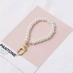 DIY Pearl Short Chain Keychain, Handmade Bag Charm for Phone Case, Purse & Backpack Accessories