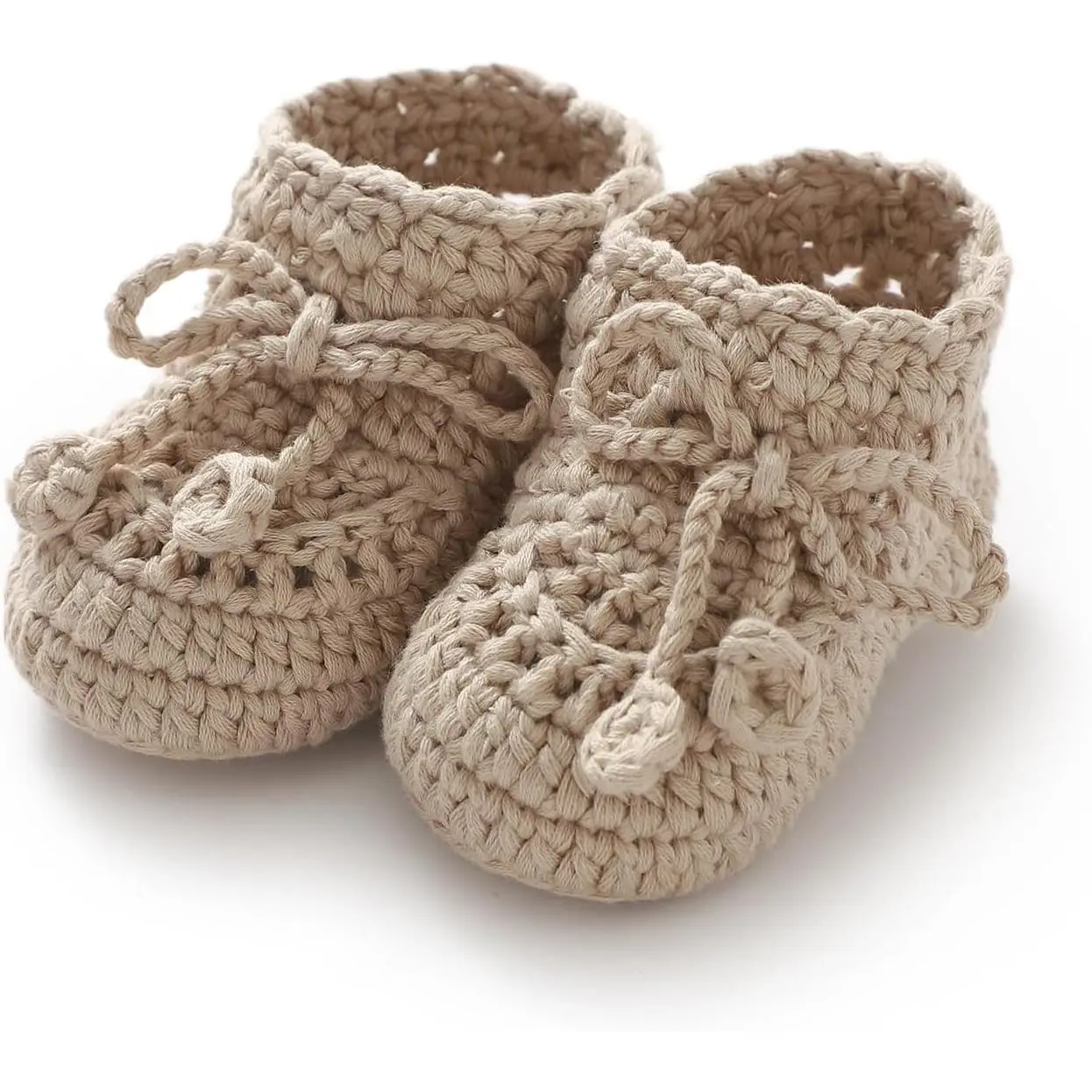 Hand-Crocheted Cotton Baby Booties - Soft, Cozy, Warm Footwear for Newborns, Infant Boys & Girls (New Model), No, Hand Crochet, Newborn First Walkers