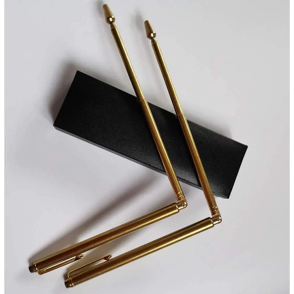 Retractable Pen Shape Portable Divining L Dowsing Rods (2pcs) Gift Box Packed Ghost Hunting Tools for Divining Water, Treasure, Buried Items