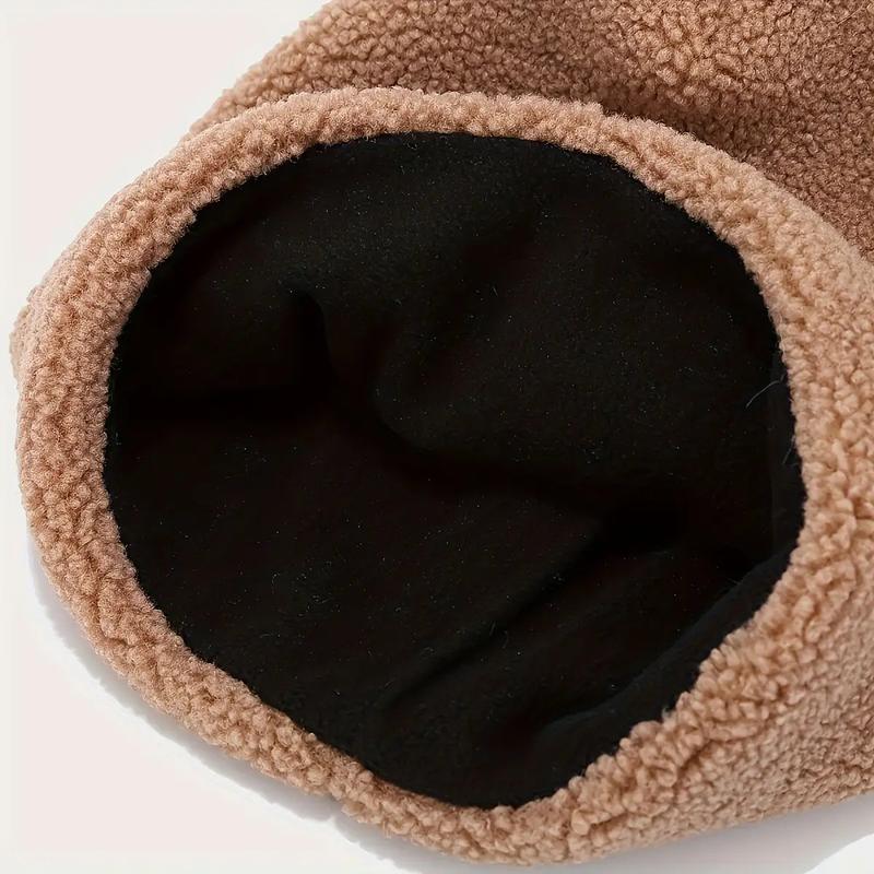 2-in-1 Winter Warm Set: Unisex Soft Thickened Fleece Earflap Hat and Neck Warmer Set - Lightweight Convertible Hat and Face Mask Neck Warmer, Windproof Cold Weather Gear, Suitable for Skiing, Hiking, Cycling (Not Bulky), Women's Winter Hat