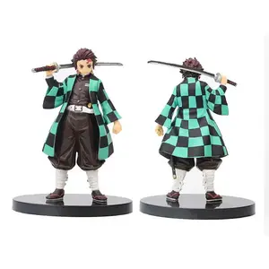 Anime Demon Slayer Figure Kamado Tanjirou Nezuko Action Figures PVC Model Toys Zenitsu Figurine Inosuke Kimetsu No Yaiba Figure