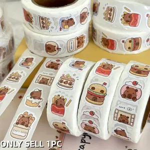 500pcs 500 cute capybara cartoon stickers - matte finish, self-adhesive vinyl stickers for laptops, phones, Cellphone, skateboards, and guitars, waterproof DIY decorations with sparkling accents, ideal for plastic, woo
