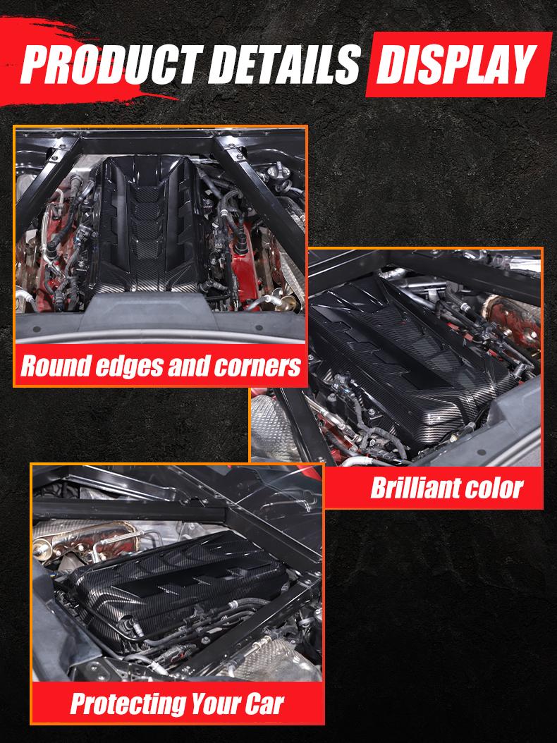 2-Piece Aluminum Alloy Black/Blue/Yellow/Red Car Hood Side Logo Decorative Stickers for 2020+ Corvette C8