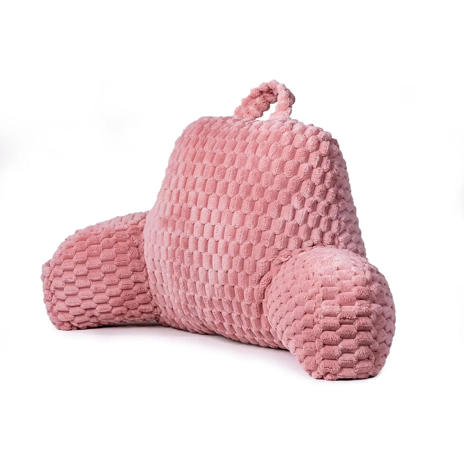 Reading Pillow for Bed, Adults  Pillow for Sitting up, Husband Pillow for College Dorm,  Support Cushion with arms for sit up  Couch, Sofa, and Floor,