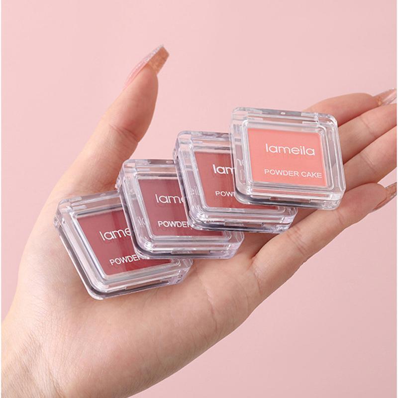 A soft blush palette of four colors, a natural matte finish, long-lasting buildable coverage, powder formula, water and sweat resistant, compact and portable, suitable for all skin tones