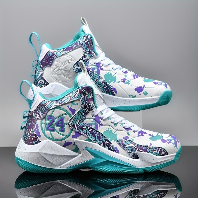 Men's High-Top Basketball Sneakers - Comfortable, Non-Slip, Durable Lace-Up Sneakers for All Seasons