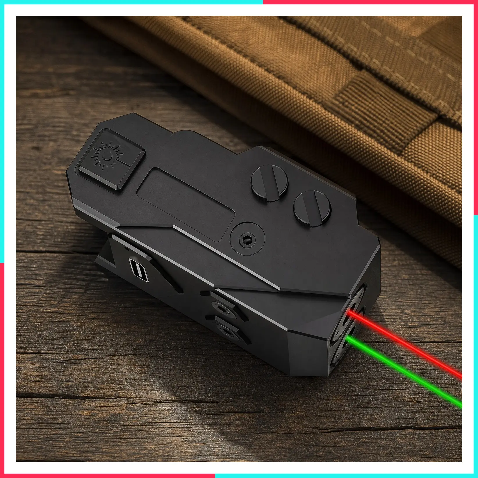 Adjustable Rail Mount Double Laser Sight for Railed Pistol