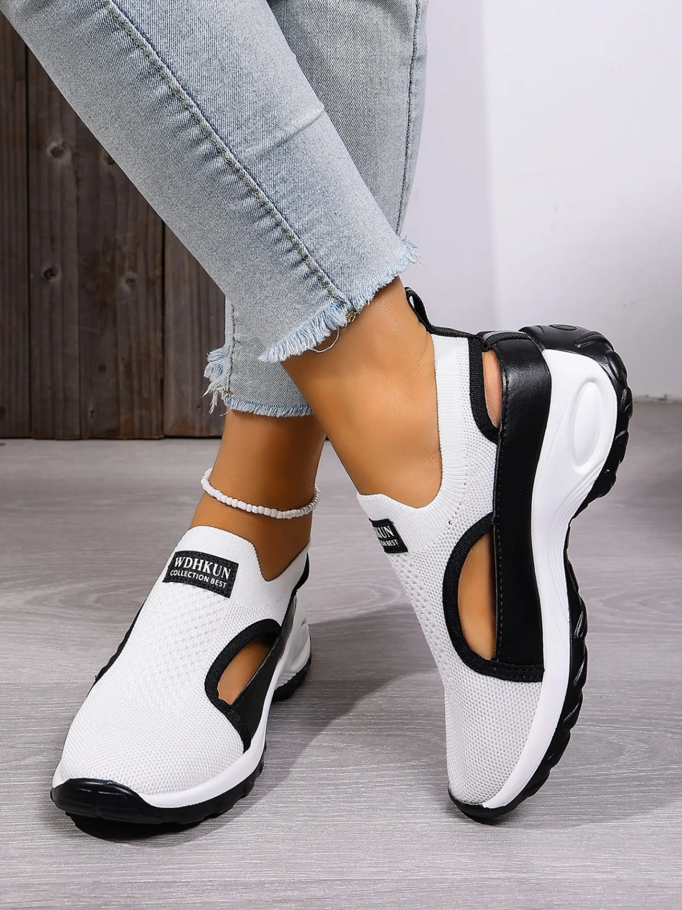 Summer New Women's Sandals, Comfortable Breathable Wedge Heels, Casual Versatile Beach Sandals, Soft Sole Anti-Slip, Beach Footwear