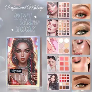 Makeup Book Palette, Long-Lasting High Pigment Eyeshadow, Book Style Cosmetic Set, Matte & Shimmer Series, Waterproof Full Effect Beauty Kit