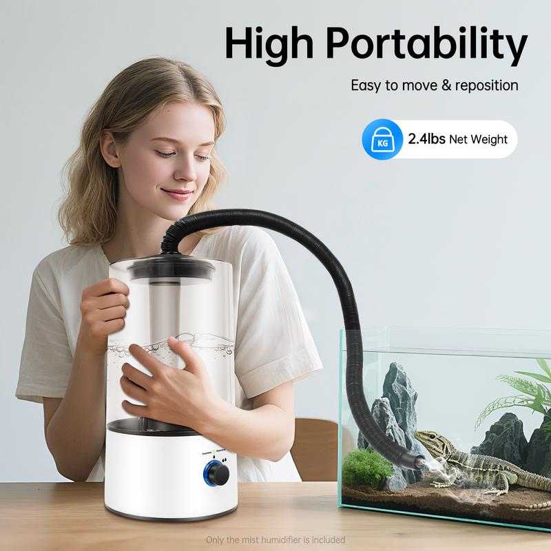 Reptile Humidifier 4L Pet Humidifier Reptile Fogger with Tube, Mist Humidifier for Pet, Humidifier Machine Fogger Humidifier for Reptile Amphibians Herps Snakes Turtles