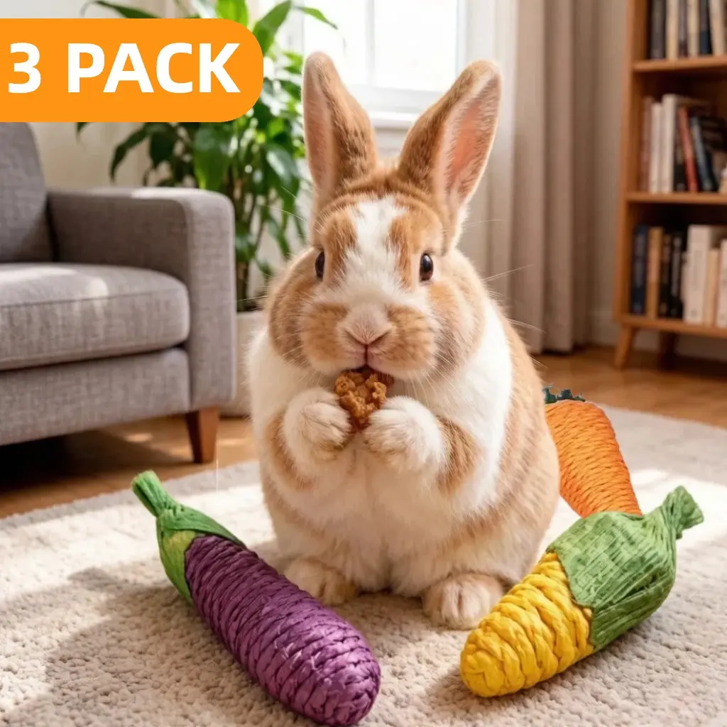 Non-Toxic Bite-Resistant Rabbit Chew Toy, Ideal for Guinea Pigs & Rabbits, Dental Cleaning Toy, Small Pets Toys