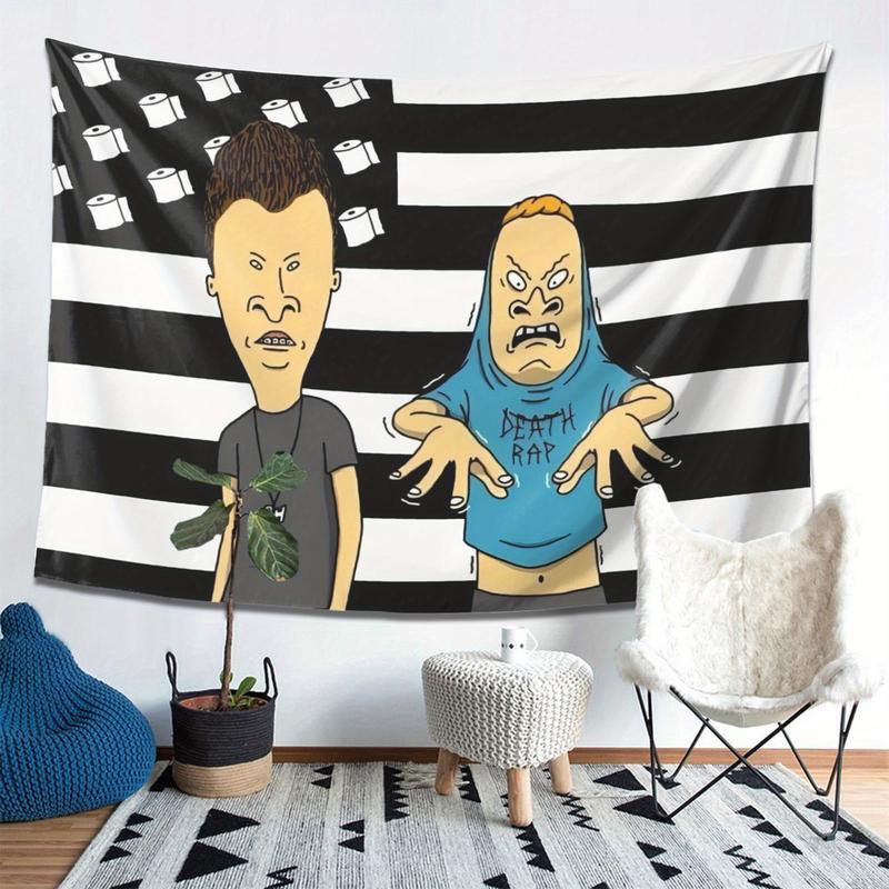 [Beavis & Butt-Head Tapestry] Beavis & Butt-Head Tapestry - Black ...