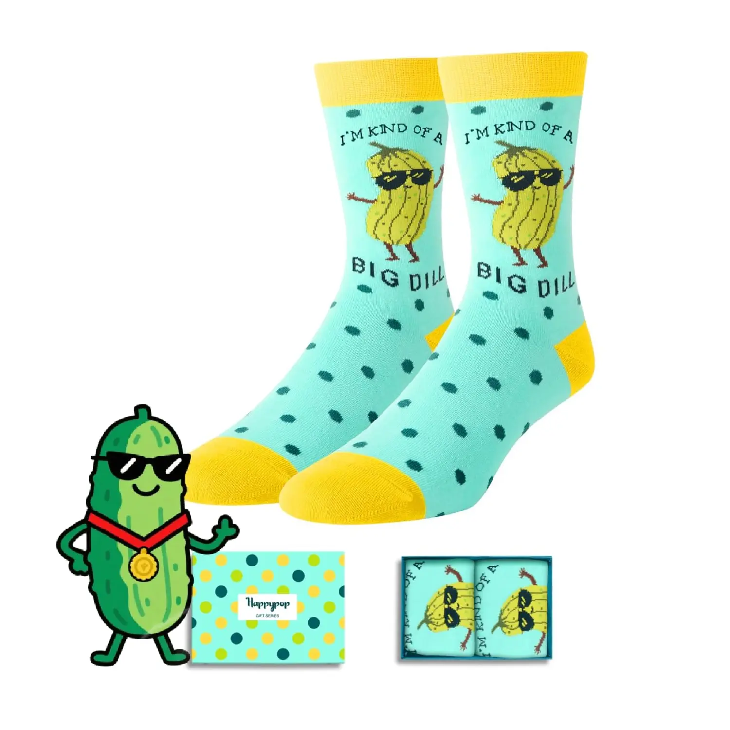HAPPYPOP Funny Gifts For Men Women Novelty Pickle Gifts For Pickle Lovers, Pickle Socks Funny Socks