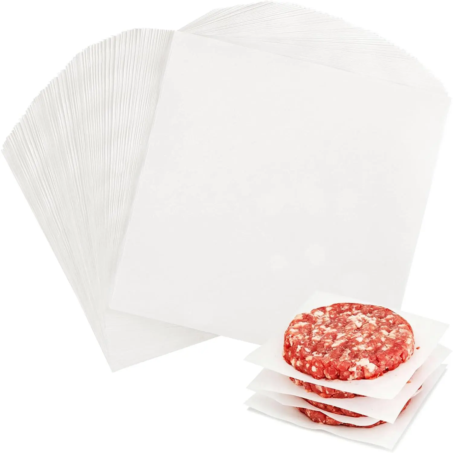 400 count Patty Paper, 6x6 In White Wax Paper Squares, Non-Stick Burger Patty Paper for Separating Burgers, Butter, Cookies, Freezing, Baking and Candy Wrappe