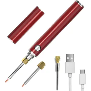 -Heating Rechargeable Thread Burner: Thread Zapper with 2 Replaceable Tips, USB Cautery Pen for Leather, Sewing, String