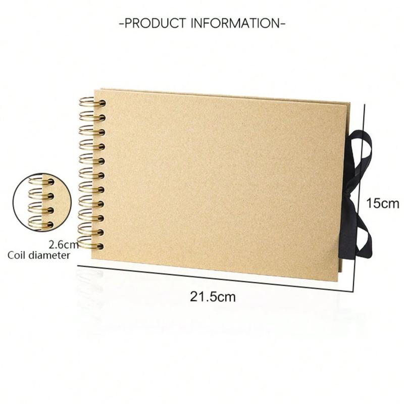 DIY Memory Scrapbook Album, Thick Cardstock Pages, Leather Craft Book, Perfect Gift for Weddings, Anniversaries, Birthdays