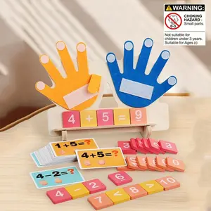 Wooden Montessori Math Toy, 1 Set Colorful Counting Learning Toy for Home School, Creative Holiday Birthday Gifts