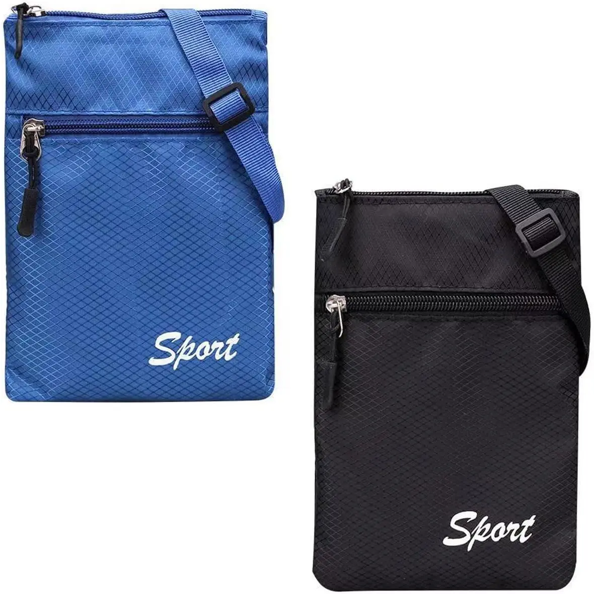2 Pack Crossbody Bag Phone Purse with 2 Zipper Pouch Lightweight Fabric Compact  Purses Tally Mini Handbag Wallet Storage Organizer for  Cell Phones  Key Men Women