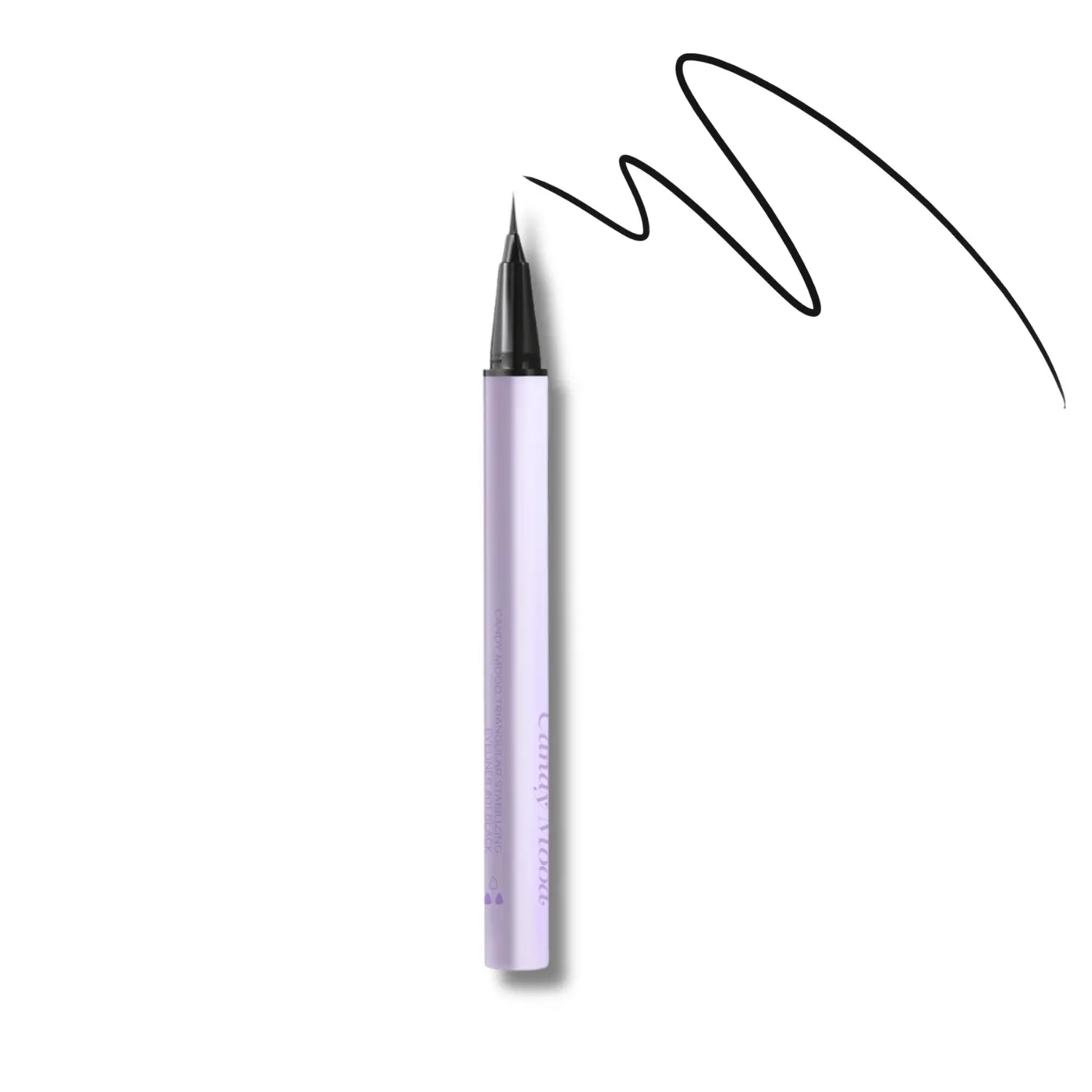 CandyMood Triangular Eyeliner Liquid Pen, Precision Triangle Tip, Adjustable Thickness, Waterproof Fast-Drying, No Smudging, Ideal for Beginners
