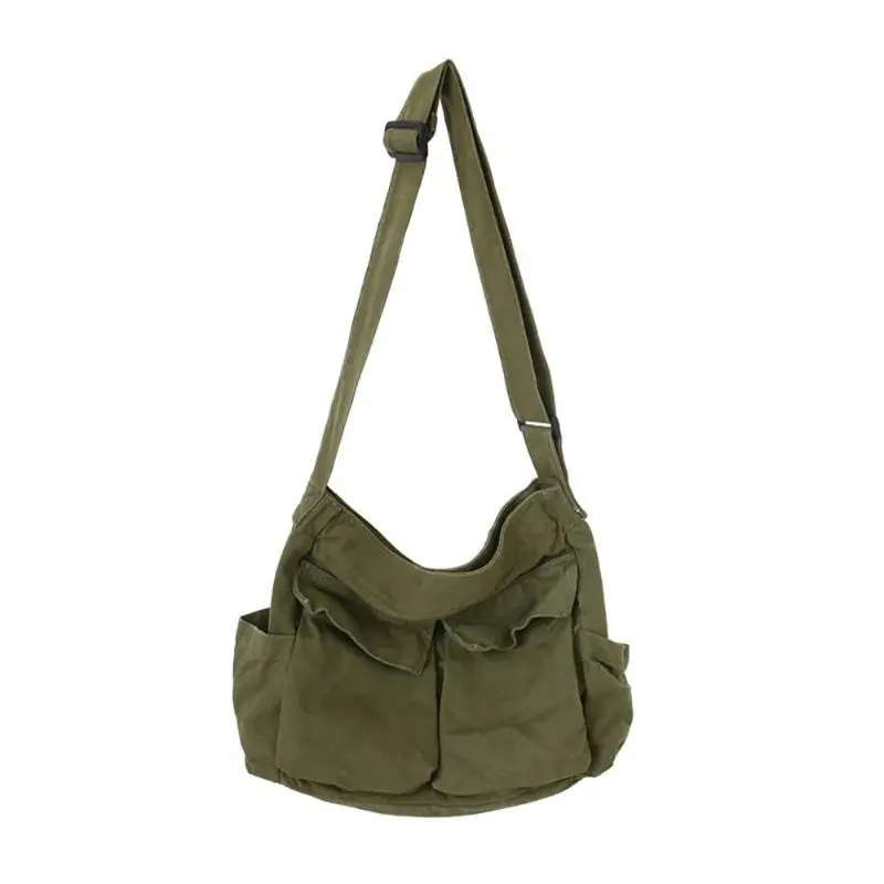 Vintage Canvas Crossbody Bag for Women, Bohemian Style Everyday Bag with Zippered Compartments and an Adjustable Strap, Casual Shoulder Tote, Adjustable Shoulder Bags