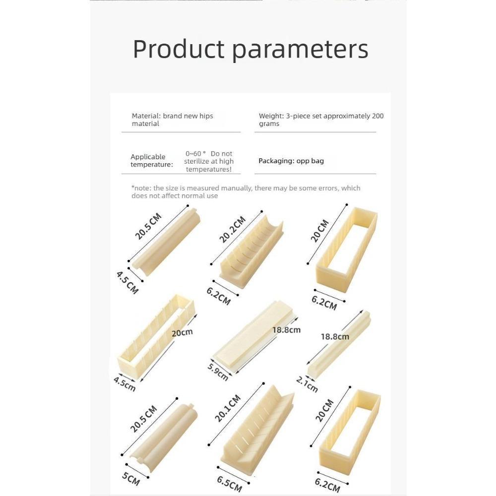 Sushi Mold Household Sushi Tool Set, Seaweed Rice Roll Maker & Nori Easy Sushi Kit, Complete Set for Home Cooking