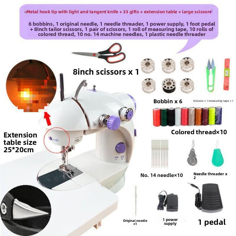 Household Sewing Machine Small Desktop Fully Automatic Electric Mini Handheld Manual Sewing Clothes