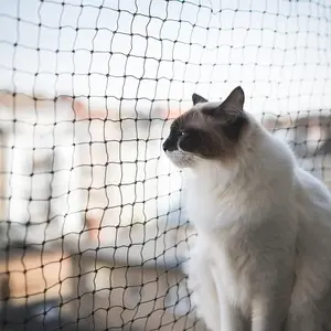 10*20ft Black Nylon Anti-Fall Cat Netting Pet Mesh Fence for Balcony and Windows