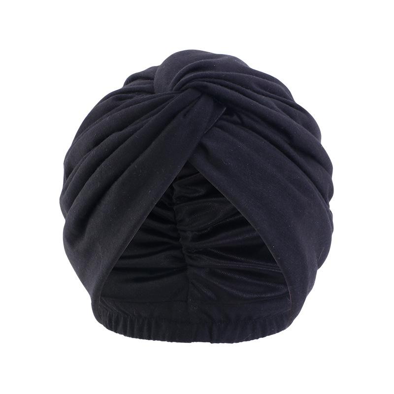 Double Layer Satin Indian Turban, Elastic Cross Twist Chemo Head Wrap