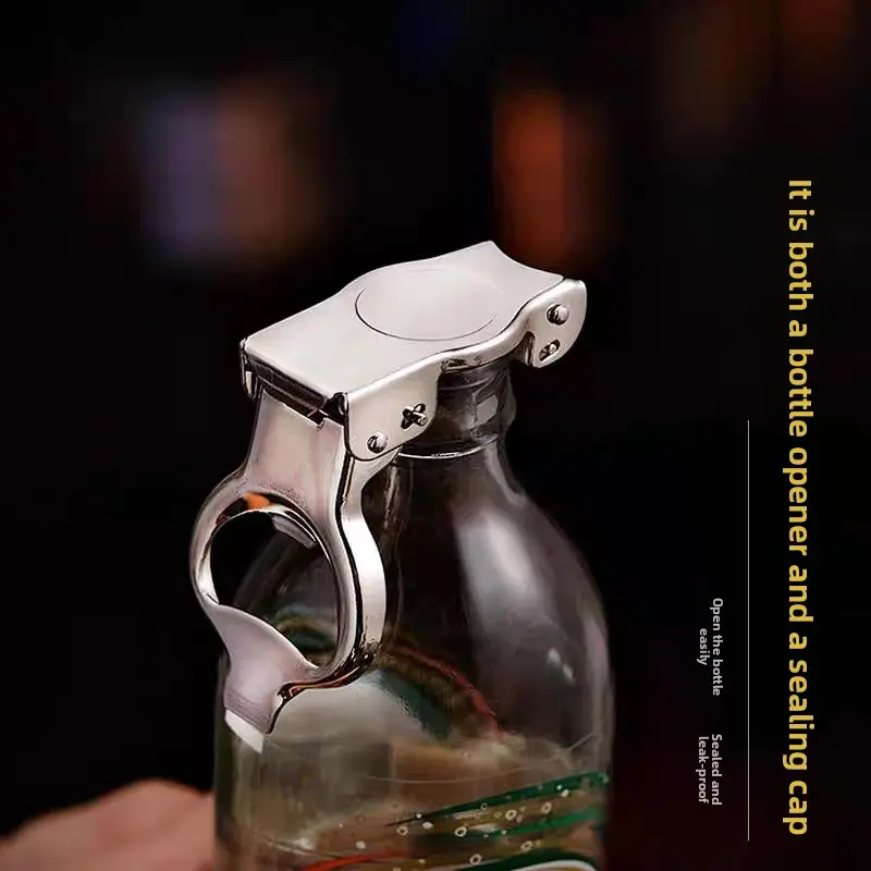 Viral Stainless Steel Bottle Opener Tool, 5-in-1 Soda & Beer Opener, Bottle Cap Remover & Sealer Gadget for Kitchen Bar
