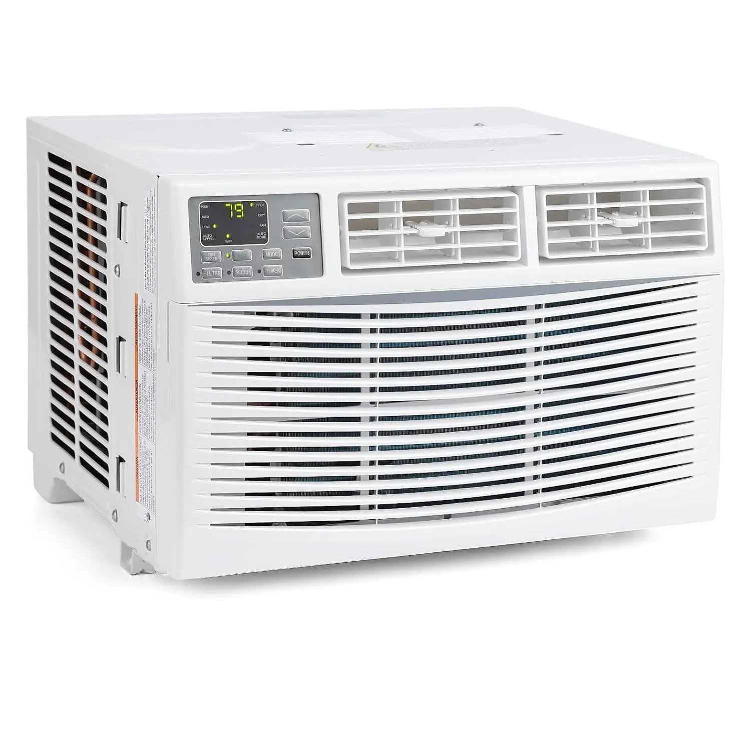 12000 BTU Residential Window Air Conditioner Unit, 115V White Eco-Friendly Model with Remote Control, Cools 550 sq. ft. Spaces, 3-Speed Control, Quiet Operation, Digital Display, Easy Installation Kit, Smart Restart, Auto Mode for Bedroom, Home Office
