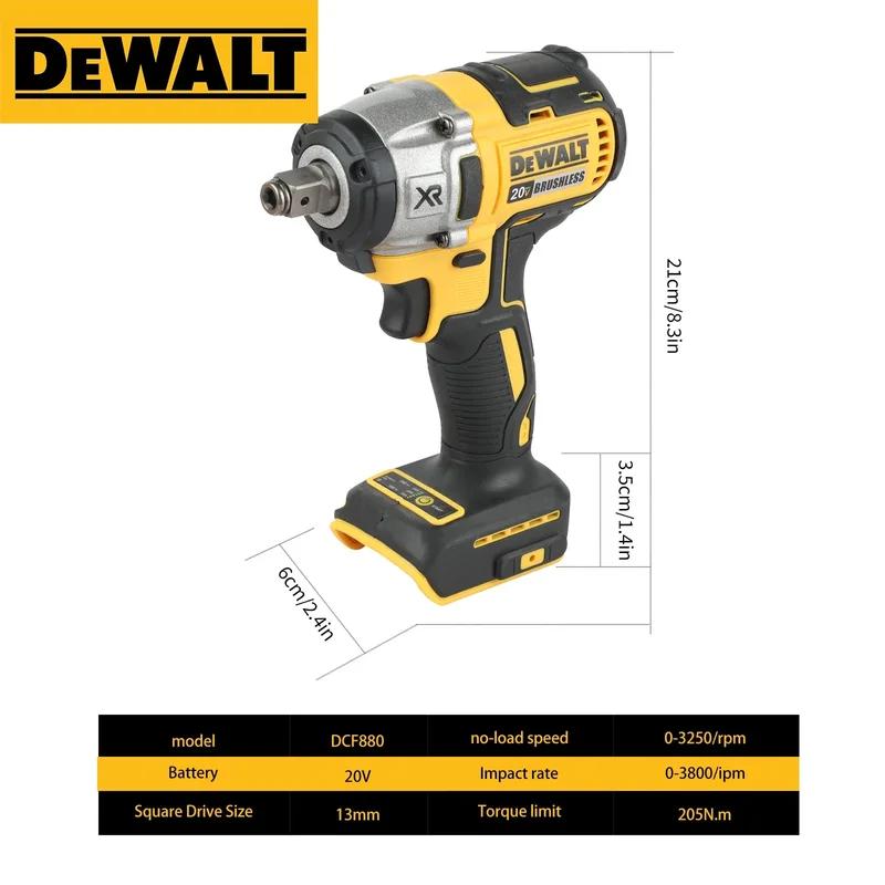 Dewalt DCF880 Brushless Impact Wrench 20V XR203N.M Torque,1/2in Drive&Pressure-Sensitive Speed Control for Precise Work