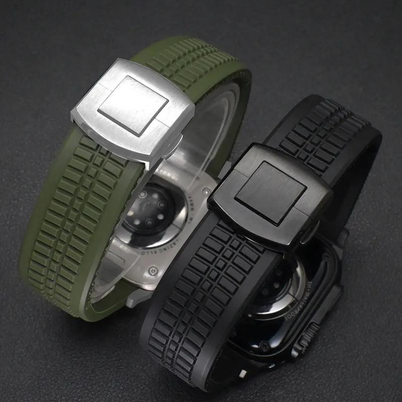 Luxury Strap for Apple Watch Ultra 2 49mm 10 46mm Men's Soft Wristband Compatible with iWatch Series 9, 8, 7, 6, 5, 4, SE 45mm 44mm Fashion Bracelet