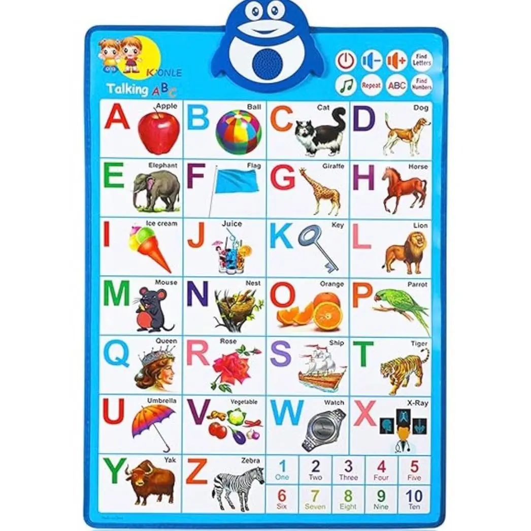 Talking Alphabet Wall Chart, Interactive Alphabet Wall Chart, Early Education For Boys & Girls Age 3+